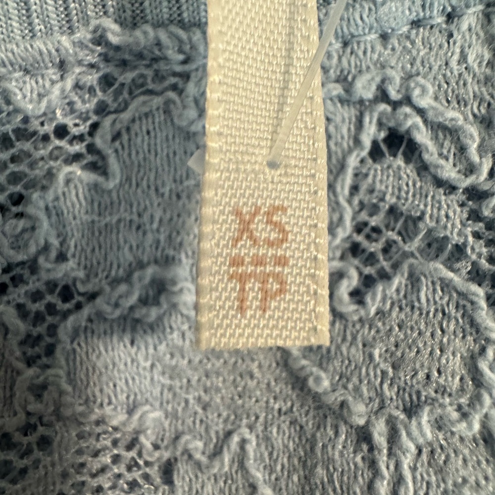 FREE PEOPLE Sheer Lace Flared Long Sleeve Top - Picture 7 of 11
